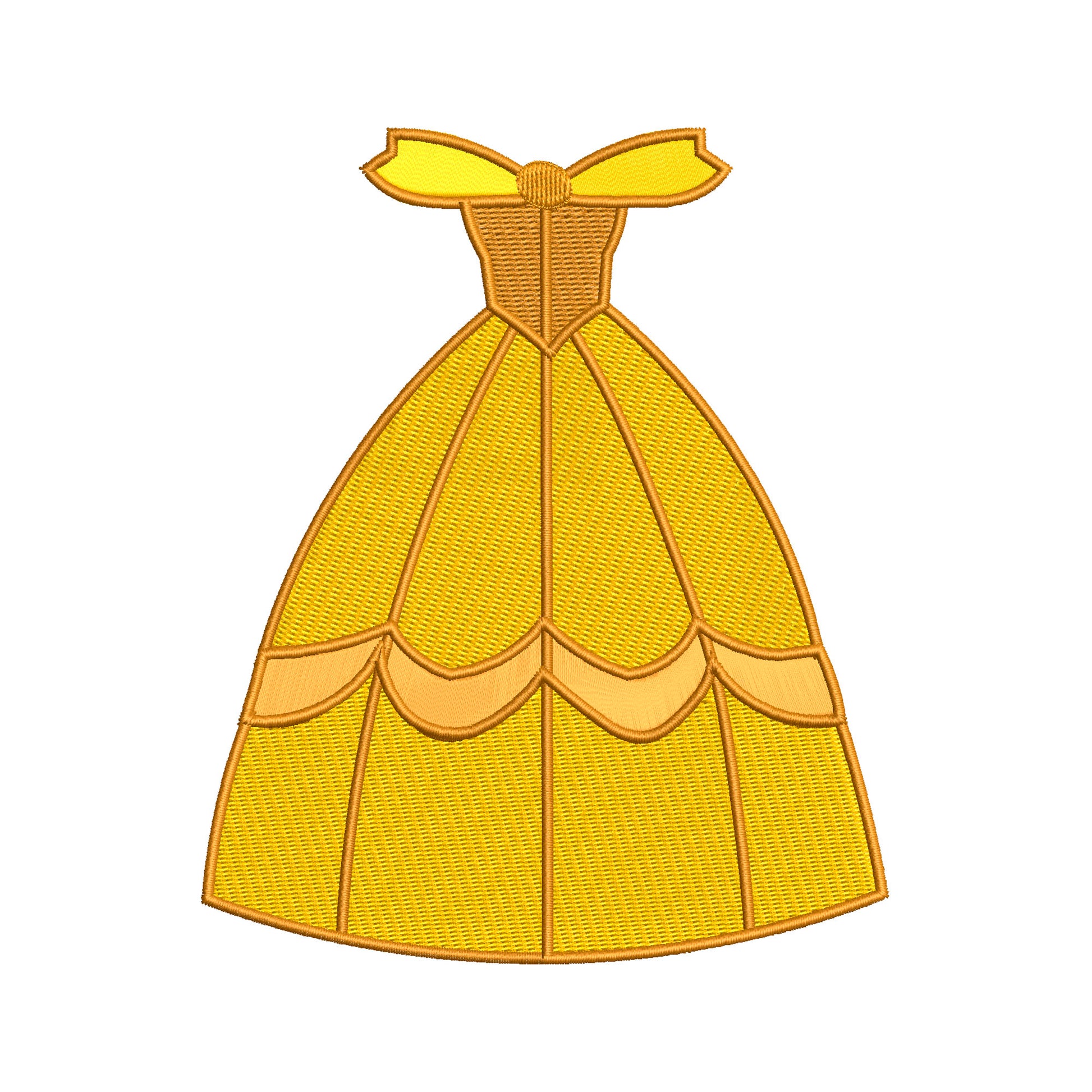 Princess Belle Beauty & the Beast Dress Machine Embroidery Design. BON Purple Cow Stitches Princess Belle Beauty & the Beast Dress Machine Embroidery Design. BON Purple Cow Stitches