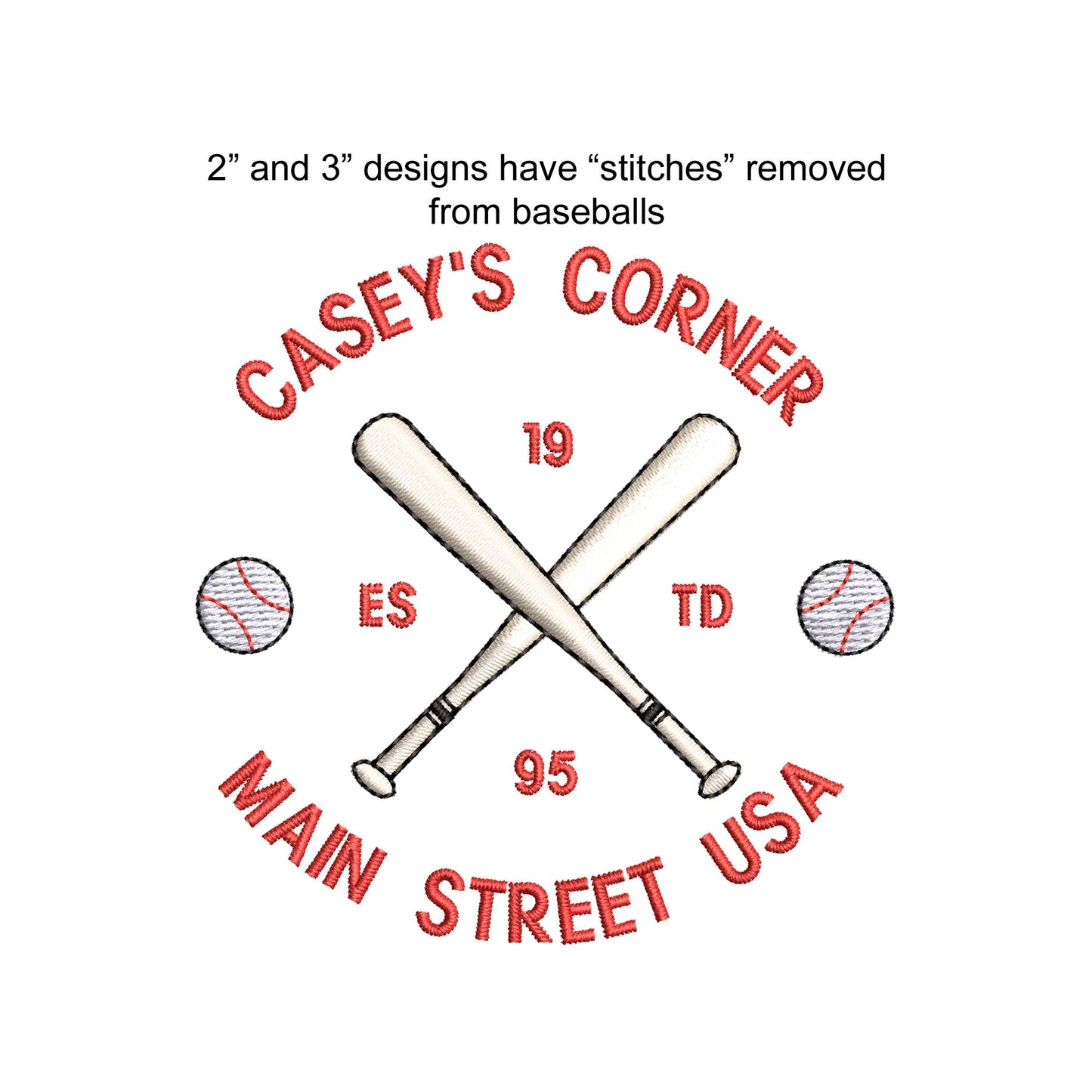 Casey's Corner Main Street USA Magic Kingdom Machine Embroidery.