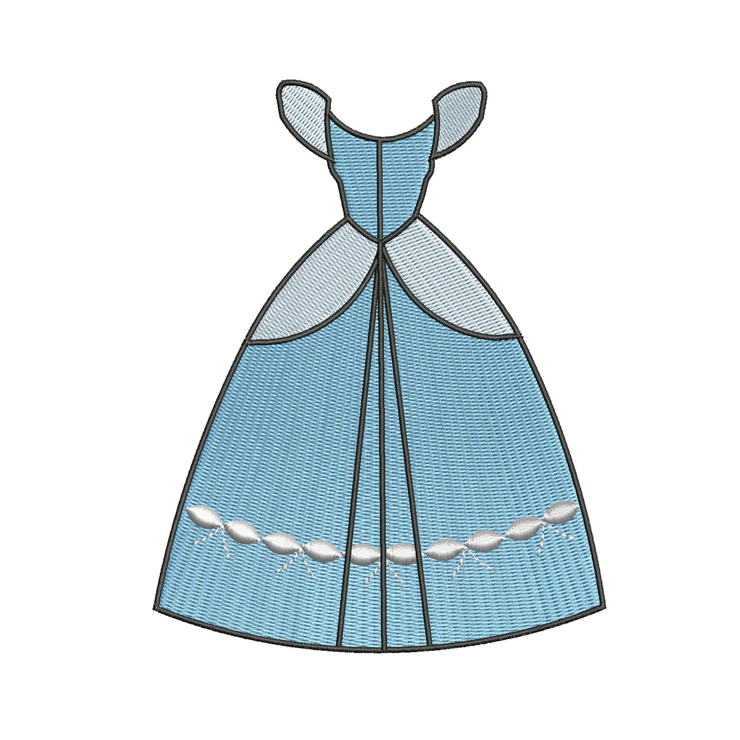 BUNDLE - Disney Princess Dress Machine Embroidery Design. BONUS - Hat design included.