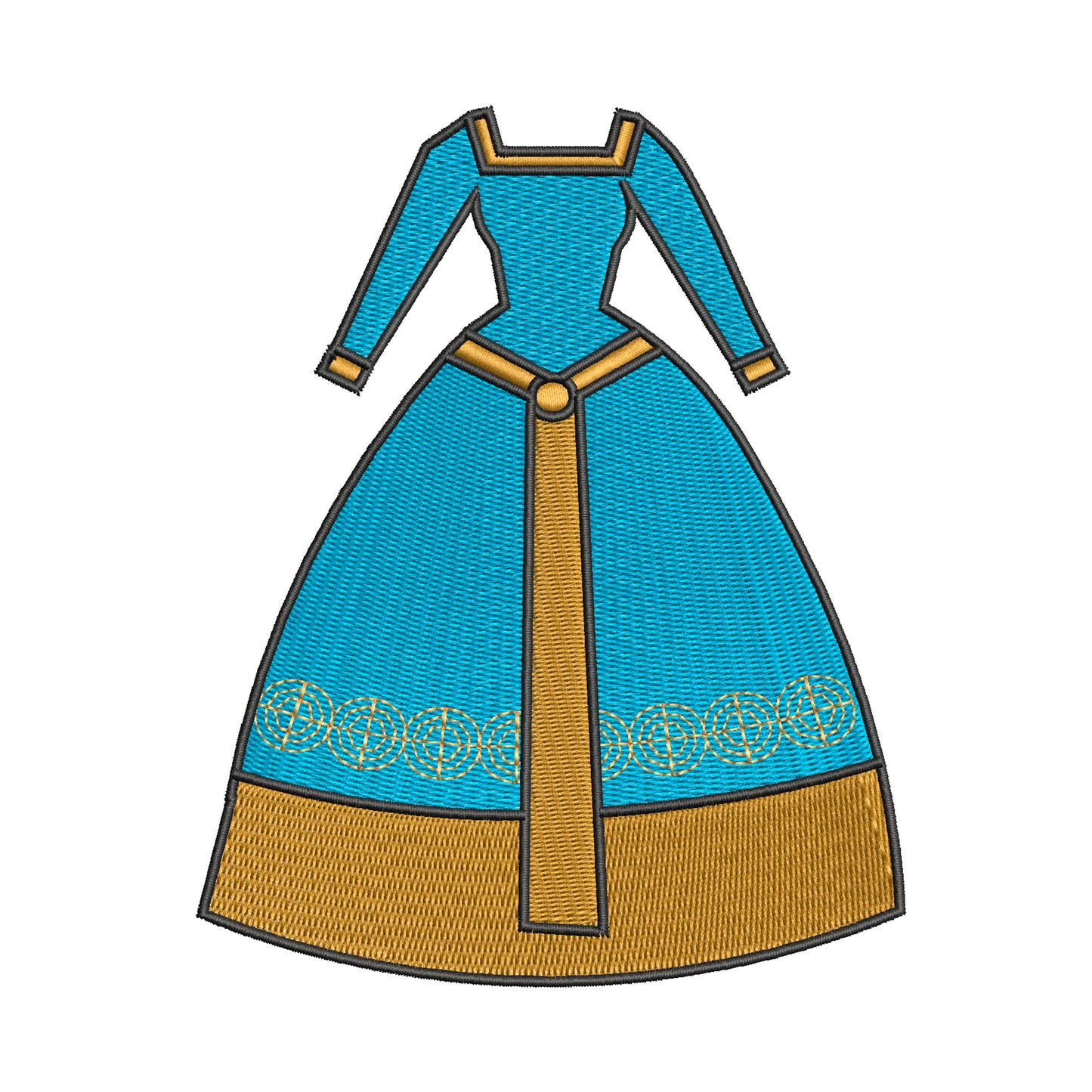 BUNDLE - Disney Princess Dress Machine Embroidery Design. BONUS - Hat design included.