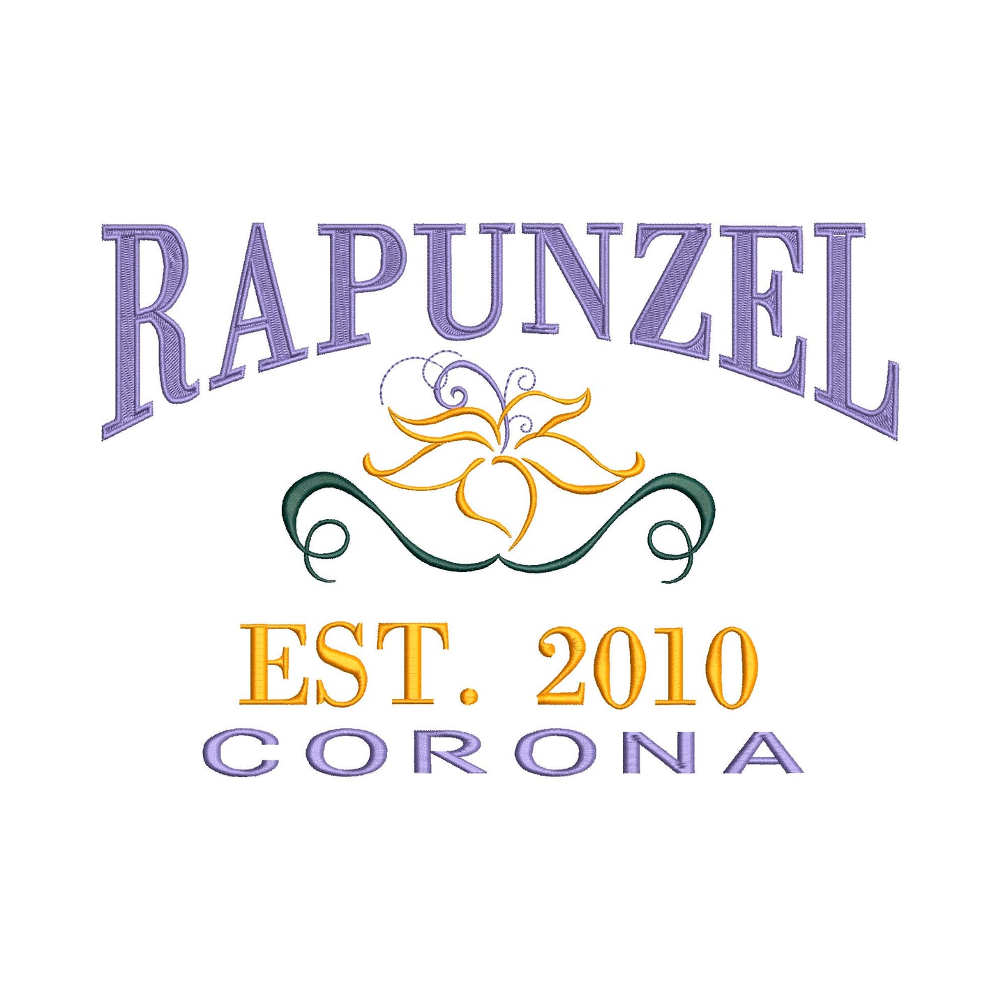 Rapunzel  Machine Embroidery. Established 2010.