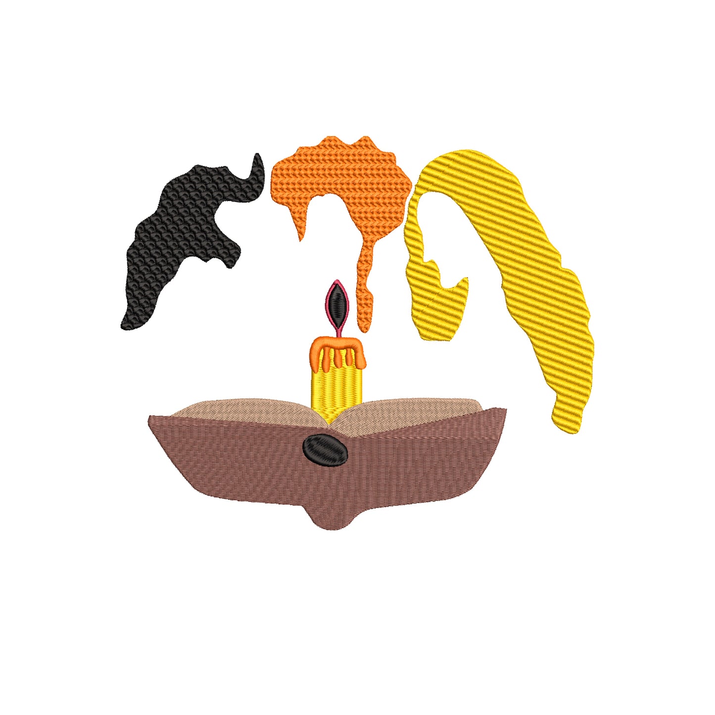 Hocus Pocus Movie Inspired Machine Embroidery Design File. Who lit the Black Flame Candle? 8 sizes
