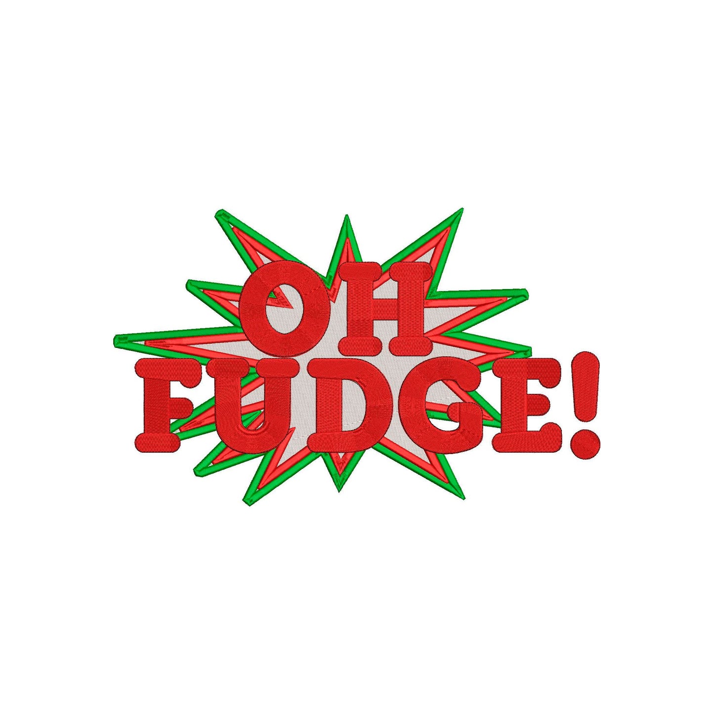 Inspired by A Christmas Story Movie Oh Fudge! Embroidery File.  6 Sizes